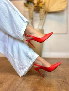 Women's Open-Toe Pump With 11cm Heel - Angela Galvão 2 - 納帕櫻桃 - 查看 3