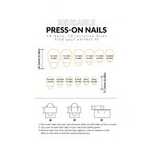 24pcs Nails Press On White Polka Dots False Nails Short Fake Nails Almond Shape Press On Nails Manicure Set Includes 1sheet Adhesive Tabs & 1pc Mini File Perfect For Everyday Wear - 多色-1 - 查看 4