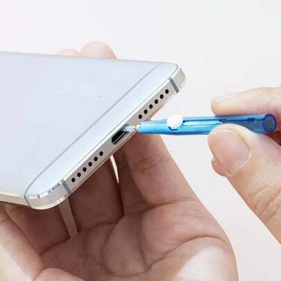 1 Set Retractable Phone Cleaning Kit, Multi-Functional Phone & Earphone Cleaning Set, Phone Cleaning, Phone & Tablet Charging Port Repair And Restoration, Lightning Cable And Connector, Easy Storage And Portable Design