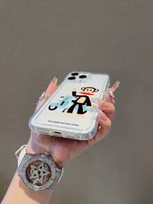 官方授权 Paul Frank 透明气囊手机壳，全包防摔保护，带摄像头开孔，猴子骑滑板车图案，全新设计，兼容 13/14/15/16 Pro Max - 彩色 - 查看 5