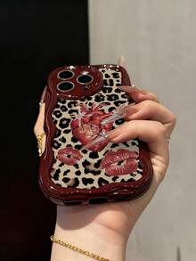 Ốp lưng điện thoại mềm in hình trái tim và da báo, tương thích với iPhone 17/17 Pro Max/ 16/16 Pro/16 Pro Max/15/XR/7P 8P/P12 Pro Max/P13 Pro Max/P14 Pro Max/P13/P14/P11/P12/P14, ốp bảo vệ dày dặn, dễ thương và thời trang. - Nhiều màu - Xem 2