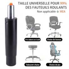 Gas LiftSteel Replacement Gas Spring Rod Chair Part 360° Rotating Explosion Proof Chair Gas Lift Cylinder For Living Room Office Black - As Pic - View 5