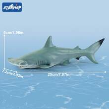 [经儿童认证] 玩具海洋动物 - 鲸鱼、海豚、企鹅等 - 细致的海洋生物 - 逼真的雕像，适合感官箱 - 海洋生物套装 - 3 岁以上，海洋海洋动物模型沐浴套装玩具雕像鲨鱼海龟装饰玩具套装礼物收藏认知玩具，适合男孩女孩 - 彩色 - 查看 29