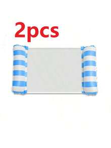 1pc Foldable Floating Water Hammock, Inflatable Pool Float Lounger, Swimming Pool Accessories, Beach Essential - Multicolor - View 21