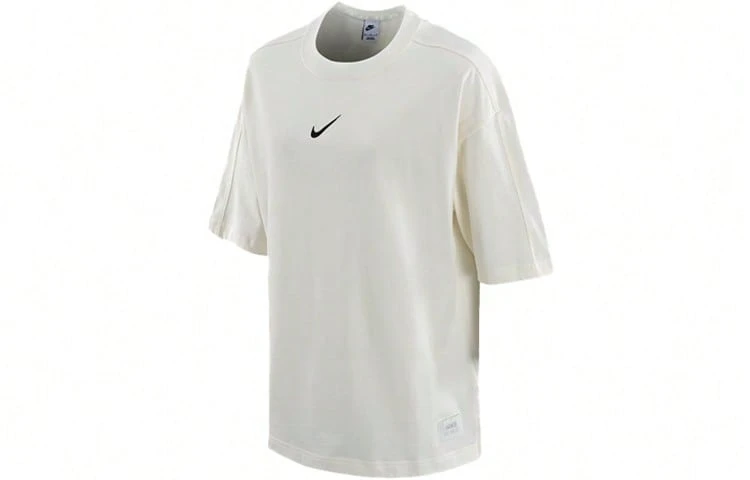 Nike Sportswear Classic Logo Short-Sleeve T-Shirt With Straight Shoulder Sleeve For Sporty And Casual Wear, Suitable For Running And Training - White - View 1