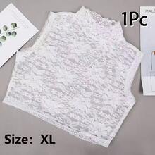 New Lace Collar Decor Pullover Vest For Women, Stretchy Plus Size Undershirt For Autumn/Winter - Multicolor - View 18