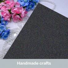 30 Sheets Black Glitter Cardstock 8.5 X 11 Inches, 230gsm Premium Sparkling Card Stock Paper For Card MaFKing DIY Wedding Birthday Craft Party Decoration Schoolsss Student Supplies (Black) - Black - 查看 6