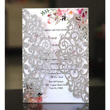 10 chiếc thiệp mời lấp lánh tinh tế, thiệp mời đám cưới, thiệp chúc mừng lễ hội, thiệp giấy lấp lánh màu vàng hồng, dùng trang trí tiệc cưới, sinh nhật lần thứ 15, lễ rửa tội, tiệc cô dâu. - 10 cái - Xem 3