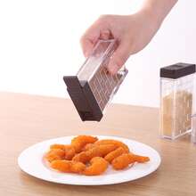 2-In-1 Textured Dual-Lid Spice Jar Set With Storage Base, Minimalist Transparent Spice Jars With Base, Seasoning Containers, Condiment Organizer Bottles - Multicolor - View 7