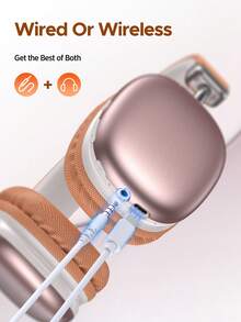 Tagry 可调节无线蓝牙耳机，适用于智能手机/电脑/平板电脑，银色 - 珊瑚橙 - 查看 10