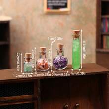 1:12 Scale Miniature Realistic Magic Bottle Decor, Micro Landscape Fairy Tale Castle Model, DIY Dollhouse Accessories, Desktop Ornament, Micro Miniature Magic Bottle Set - Multicolor - View 8