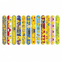 pokemon 36/24/12/1pc Set Pokémon Series PVC Material Anime Pocket Monster Pattern Slap Bracelet, Game Clapping Circle Wristband, Sewing Anime Character Bracelet, Holiday Party Gift (Random Delivery) - Multicolor - View 2