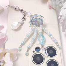 1-4PCS Cute Phone Charms Aesthetic Y2K Cell Phone Charms Strap Strawberry Butterfly Star PhoneCharm Y2K Accessories For Bag Keychain  Camera Pendants Decor - 藍紫色水母 - View 7