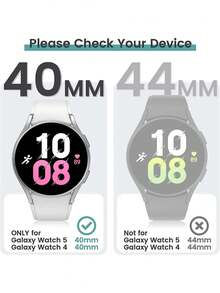 5 Piezas Funda Compatible con Samsung Galaxy Watch 5/Watch 4 40mm, Resistente a Rayones TPU Protector de Pantalla, Cobertura Completa, Alta Claridad, Suave Shell Edge Frame,38913269 - Multicolor - Ver 2