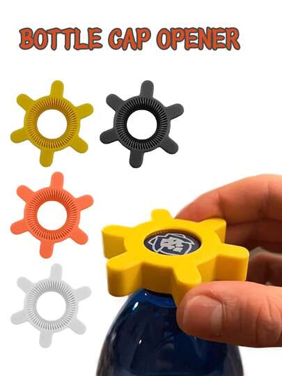 1. Manual Twist-Open Bottle Cap Opener, Suitable For Bottles & Jars - Easy-Grip Yellow Plastic Bottle Cap Opener, Ergonomic Handle Design, Gear-Driven, Suitable For Soda, Beverages, Etc., An Ideal Choice For Household Kitchen Tools And Fun Kitchen Accessories. Compact And Durable Structure, Bottle Cap Opener, Best Choice For Daily Use.
