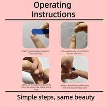 Color Three-Dimensional Butterfly Nail Patch, Finished Wearable Nail Piece, Short Gradual Change Nail Sticker, Art Wearing Nail Set - màu xanh lá - Xem 8