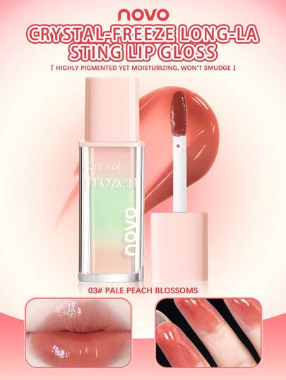 NOVO 滋润亮泽裸色唇膏/唇彩，淡化唇纹，学生适用，适合送礼、派对、日常妆容、新年妆容、Y2K风格、秋冬季节，提亮肤色