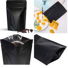 Bolsas pouch Yuu-Goo variedad de colores 50 UNIDADES cierre hermtico de cremallera,perfecto para almacenamiento de comida,especias,avena) (1000 g, Negro ventana) - 1000 g+black1 ventana - Ver 11