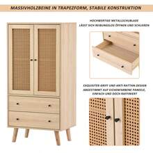 Dining Room Living Room Sideboard Chest Of Drawers Standing Cabinet Storage Sideboard TV Table With Doors And Drawers Sideboard With Large Storage Space Width 60 Cm - Khaki - View 4