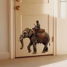 1件装骑象3D立体防水防油PVC墙贴，适合斋月节日常使用，卧室、厨房、客厅等场所。 - 彩色 - 查看 7