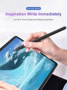 11/10/9/8/7/6 IPad, IPad Air 7/6/5/4/3, IPad Pro 13"/12.9"/11" (2018-2025), IPad Mini 7/6/5 Compatible Stylus Pen, 90mAh Battery, High Precision & Sensitivity, Rechargeable, Magnetic Body, Tilt Detection & Palm Rejection, Black - Black - View 3