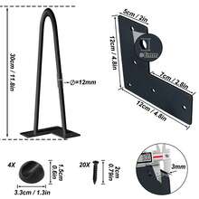 Set Of 4 Metal Hairpin Table Legs, For Dining Table, Desk And Stool, DIY