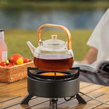 Estufa de té portátil para exteriores tipo partido, estufa de camping, estufa de gas magnética, estufa de gas portátil adecuada para uso al aire libre, montañismo y camping. - Oscuro - Ver 4