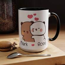 Personalized Dudu Bubu Coffee Mug Cute Bears Coffee Cup Birthday Christmas Gift Funny Coffee Mug Gift For Her Him Valentine Gift-Custon Name