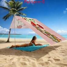 1pc 2D Digital Print Sun Shade Cloth, 5 Different Geometric Abstract Stripe Patterns, Features Include Printed Pattern, Windproof, Detachable, Lightweight, Semi-Shading, Dustproof, Durable - Multicolor - View 40