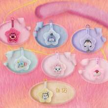 Miniso Disney Fuzzy Season Flower Plush Blind Bag Keychain - Cute Hanging Pendant