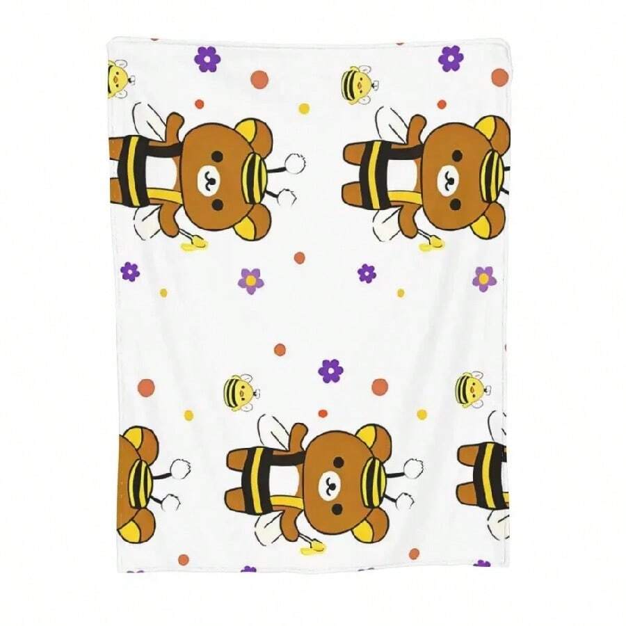 Manta de forro polar con diseño de Deadpool haciendo el gesto del corazón con los dedos, manta de anime de dibujos animados para cama, sofá u otras aplicaciones de calentamiento. - Blanco - Ver 1