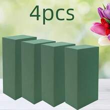 二合一花泥砖，绿色花泥块，适用于鲜花和人造花，适合种植和DIY手工制作，非常适合婚礼餐桌中心装饰和派对布置，边角略微凹陷，介意者请勿购买。 - 大號長方形 - 查看 15
