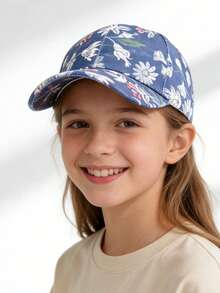 1 قبعة بيسبول مطبوعة قابلة للتنفس للأطفال، قبعة شمس كاجوال للبنات، مناسبة للارتداء في الخارج والاستخدام اليومي، للربيع والصيف - 1PC - مشاهدة 2