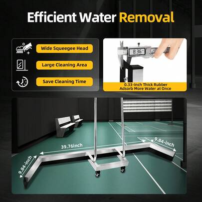 SanBouSi 1PCS Sport Court Squeegee For Basketball Courts Tennis Courts Badminton Courts Car Parks