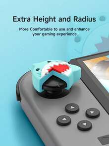 2pcs/4pcs Shark Pattern Joystick Caps, Compatible With Switch OLED/Switch NS/Switch Lite/Switch Pro2/NS2, Universal Button Caps, Game Console Buttons Cover, Joycon Controller Thumbstick Caps, Cute Gaming Accessories - Multicolor - View 3
