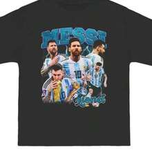 Lionel Argentina Graphic T-Shirt _ World Cup Legend Tee _ Oversized Soccer Shirt _ Retro Albiceleste Streetwear - màu đen - Xem 1