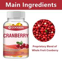 XEMENRY Cranberry - Kidney Cleansing, UTI Support And Cleanse, Promote Bladder And Urinary Tract Health - With Vitamin C - 120pcs - 120 Capsules(120粒) - 查看 5