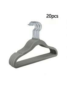 Premium 11.8-Inch Children's Hangers, Pack Of 20, Gray Baby Velvet Hangers, Non-Slip, Space-Saving Felt Hangers, Wardrobe Clothes Organizer, With 360° Swivel Hooks, Suitable For Children, Toddlers, And Teenagers - Multicolor - View 13