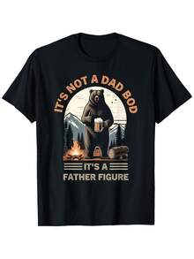 It'S Not A Bad Bod It'S A Father Figure Family Dad Funny T-Shirt, Perfect Birthday Christmas Mother's Day Gift Size - 黑色 - 查看 1
