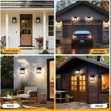 2pcs Tungsten Filament Wall Lamps, 4-Sided Waterproof IP44, Super Bright Transparent Warm Light, Wall Decor Lights, Auto Sensor Light Switch, Suitable For Home Porch, Garage, Deck, Wall Landscape Lighting - Warm White - View 8
