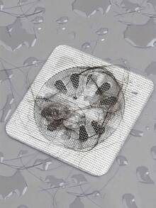 80pcs Shower And Bathtub Hair Catcher Filters - Easy To Use Drain Filter Stickers, Disposable Drain Covers For Shower, Sink, And Laundry Room, Easy To Stick, Anti-Hair Drain Covers, Disposable Drain Filters, Bathroom Hair Catchers, Drain Covers, Kitchen Sink Filters, Disposable Shower Hair Collectors, Drain Filter Stickers, Bathroom Bathtub Hair Filters - Multicolor - View 8