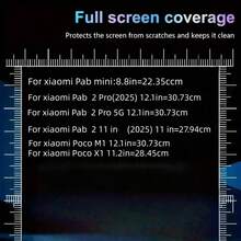 2 Stück gehärtetes Glas Bildschirmschutz kompatibel mit Xiaomi Redmi Pad 2 / Pad 2 Pro / Pad 2 Pro 5G / Pad Mini / Poco Pad M1 / Poco Pad X1, 9H Härte, hohe Auflösung, kratzfest, hohe Empfindlichkeit, präzise Passform, einfache Installation, langanhaltend Schutz für Tablet - Transparent - Übersicht 10