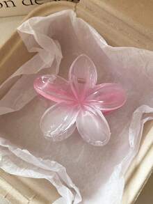 2个/1个女士白色和黄色渐变花朵大号7.3厘米/2.87英寸轻质塑料发夹，时尚百搭高端优雅简约纯色发爪，适合日常、休闲、派对、通勤、海滩、沐浴、化妆、搭配服装，女士发爪夹优雅发饰 - 彩色 - 查看 5