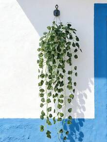 1/12/240片，82.67英寸人造西瓜叶、甘薯叶和秋海棠叶垂吊藤蔓，仿真植物，室内植物装饰，婚礼装饰，情人节礼物，春季装饰，人造常绿常春藤花环藤蔓，也适用于户外装饰 - 綠色 - 查看 2