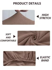 1 chiếc bọc ghế hình mỏ vịt bằng vải jacquard họa tiết hạt bắp, màu trơn - Vải jacquard co giãn, mềm mại, có thể giặt máy, bảo vệ ghế, thích hợp để trang trí phòng khách, nhà bếp, quán cà phê, v.v. - Hạt ngô - Xem 4
