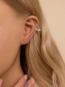 1件925纯银龙形吊坠16G铰链式耳环 - 耳骨环、耳廓环、鼻中隔环、无缝卡扣式耳环、迷你耳环、耳屏环、耳骨环、耳廓穿孔耳环、银色无缝耳骨耳环，适合男女日常佩戴，柔软纯银材质 - 请小心轻放（单件出售） - 龍形吊飾配件 - 查看 7