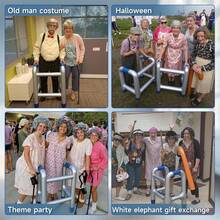 1 Set Inflatable Walker + Crutch, PVC New Year Game Prop, Exercise, Personalized Gift, Fun Gift, Gag Prop, Creative Toy, Party Decoration - Grey - View 5