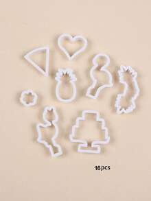 Flamingo Icing Cookie Plastic Mold Cartoon Birthday Wedding Fondant Cutter Baking Tool Set - White - View 14