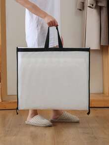 1pc Garment Dust Cover, Household Jacket Dust Bag, Wedding Dust Bag, Thickened Handheld Suit Garment Bag, Foldable Clothes Storage Bag - Multicolor - View 6