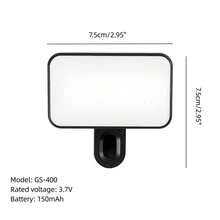 HYUNDAI Bi-Color Temperature Fill Light 1pc LED Selfie Light, 3 Lighting Modes, Portable Clip-On Fill Light, Suitable For Makeup, Live Streaming, Zoom Meetings, Rechargeable Clip-On Video/Photo Lighting For Smartphone, Laptop, Camera Mother's Day Mom Gift - A - View 9